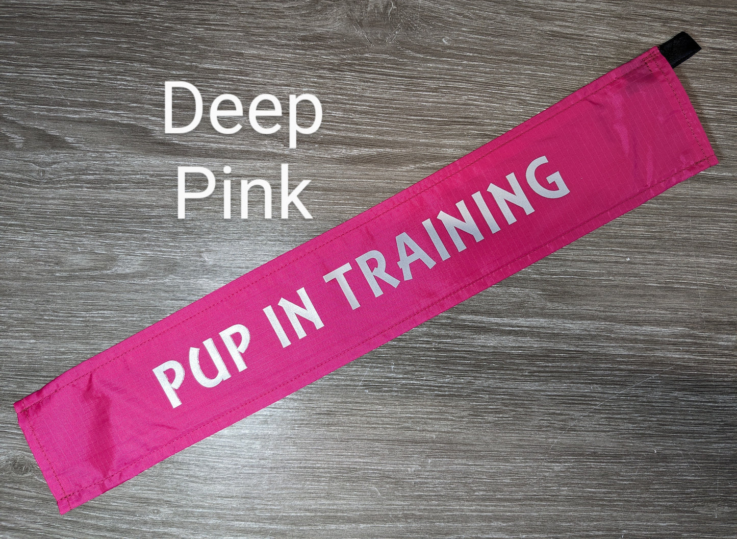 "Pup in training"  Dog lead sleeve / cover for dog leash - canine training - puppy socialising - Emerald Green, Deep Pink, Royal Blue