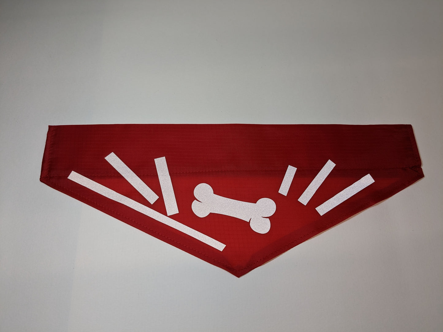 Hi-Vis Dog Bandana, in Red. Size extra small for short legged breeds.