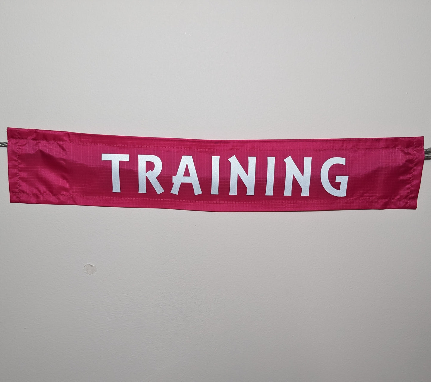 "Training" Dog lead sleeve in deep pink. Cover for dog leash - canine training - puppy socialising - reactive dog - support dog
